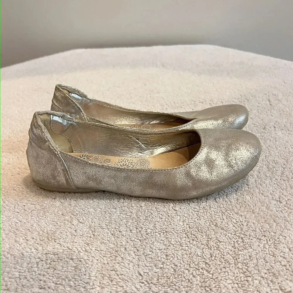 Primigi Silver Ballet Flats Girls 2 Eu 33 Formal Church Metallic Shoes Wedding
